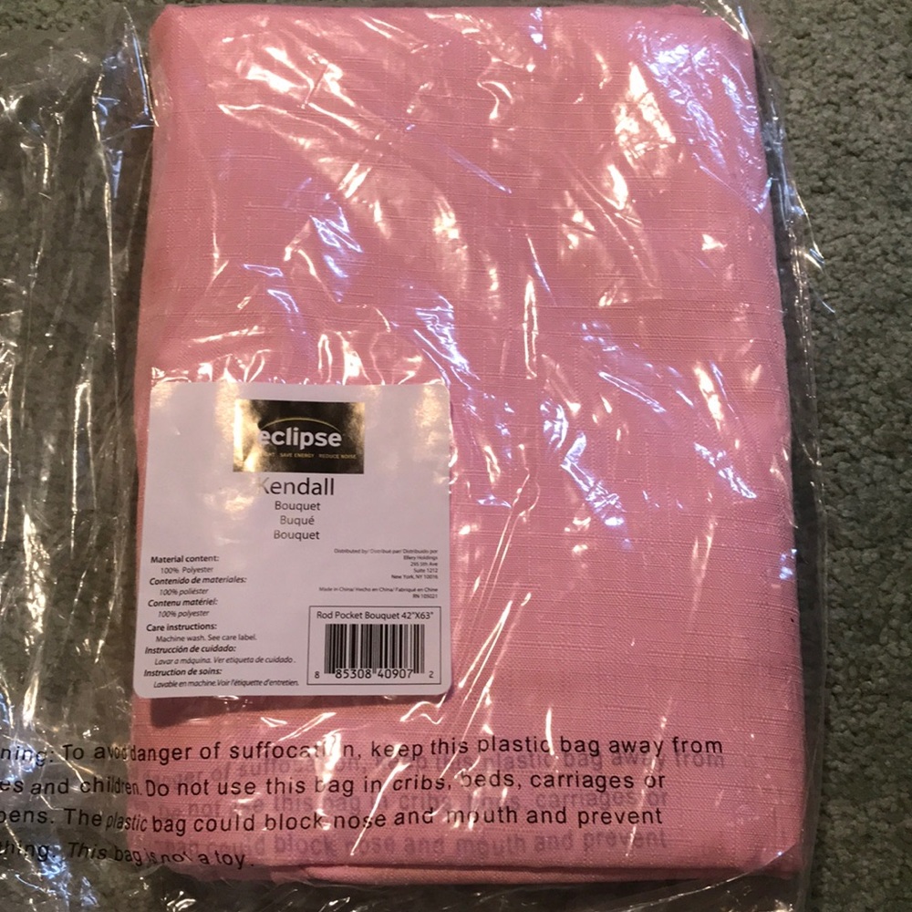 Kendall - Blackout Curtain Panel 42”x63” Baby Pink
